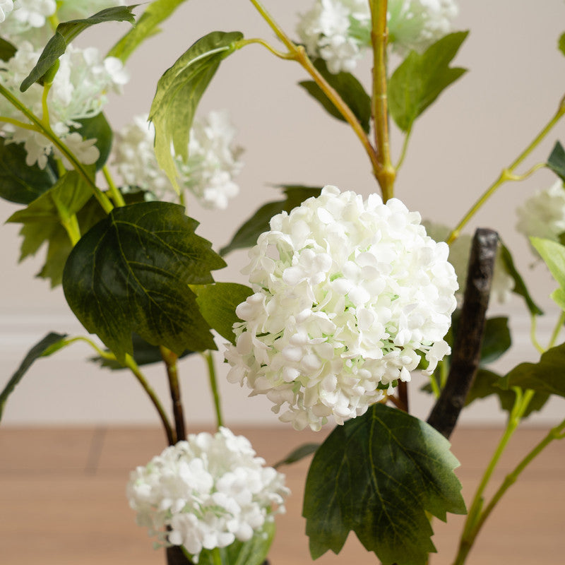 85cm Cream Potted Artificial Hydrangea Plant